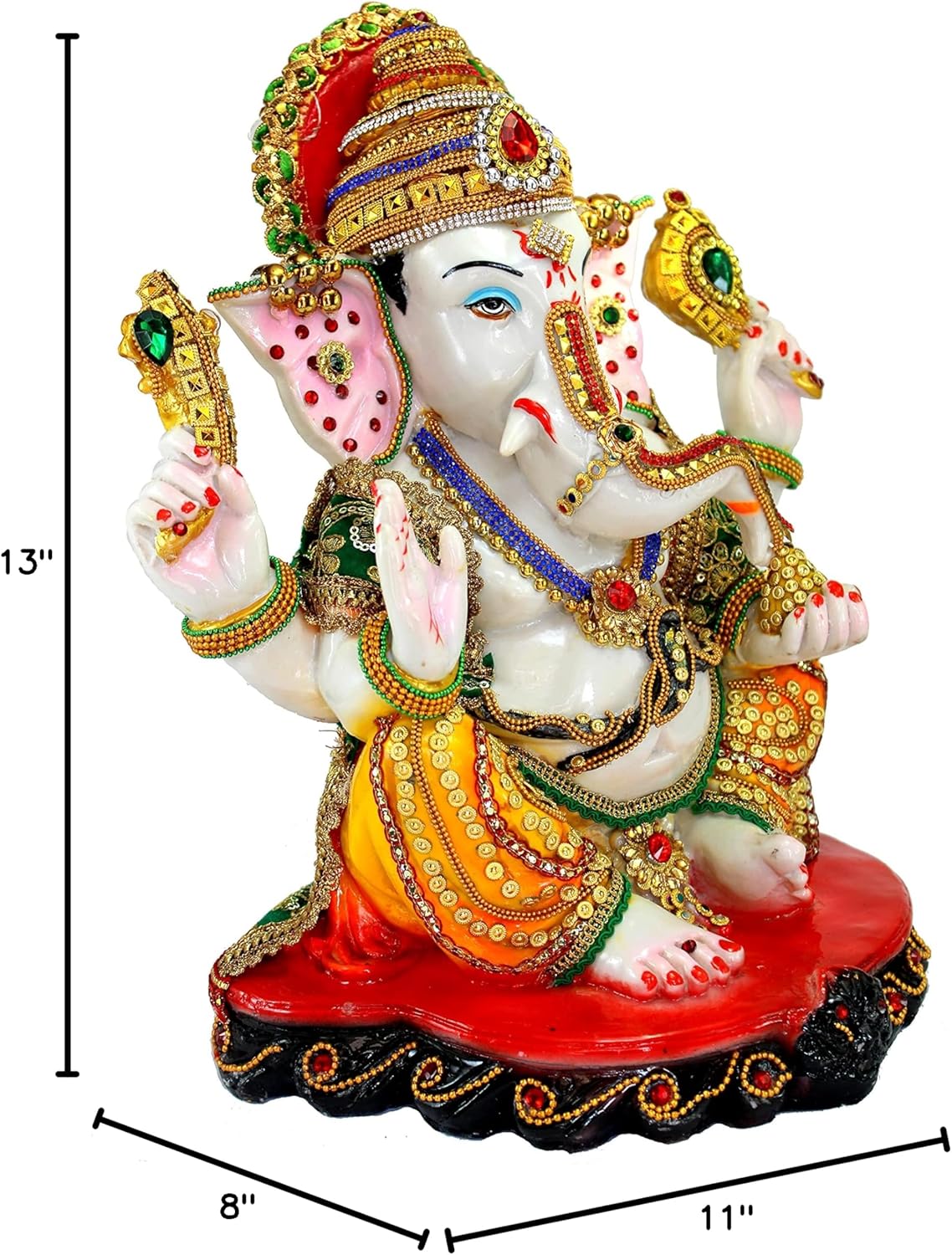 eSplanade Resin Ganesh Ganesha Ganpati Murti Idol Statue Sculpture (13) | Pooja Idols | Home Decor
